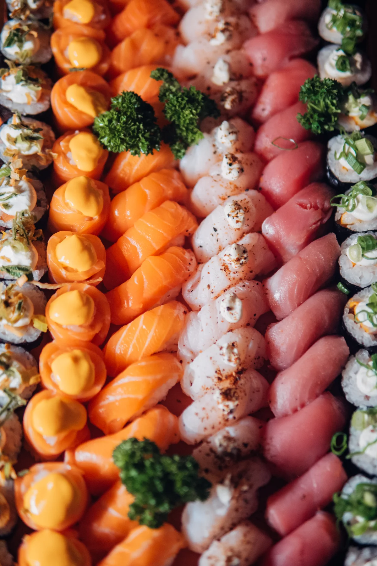 Seleção de sushi para uma celebração especial